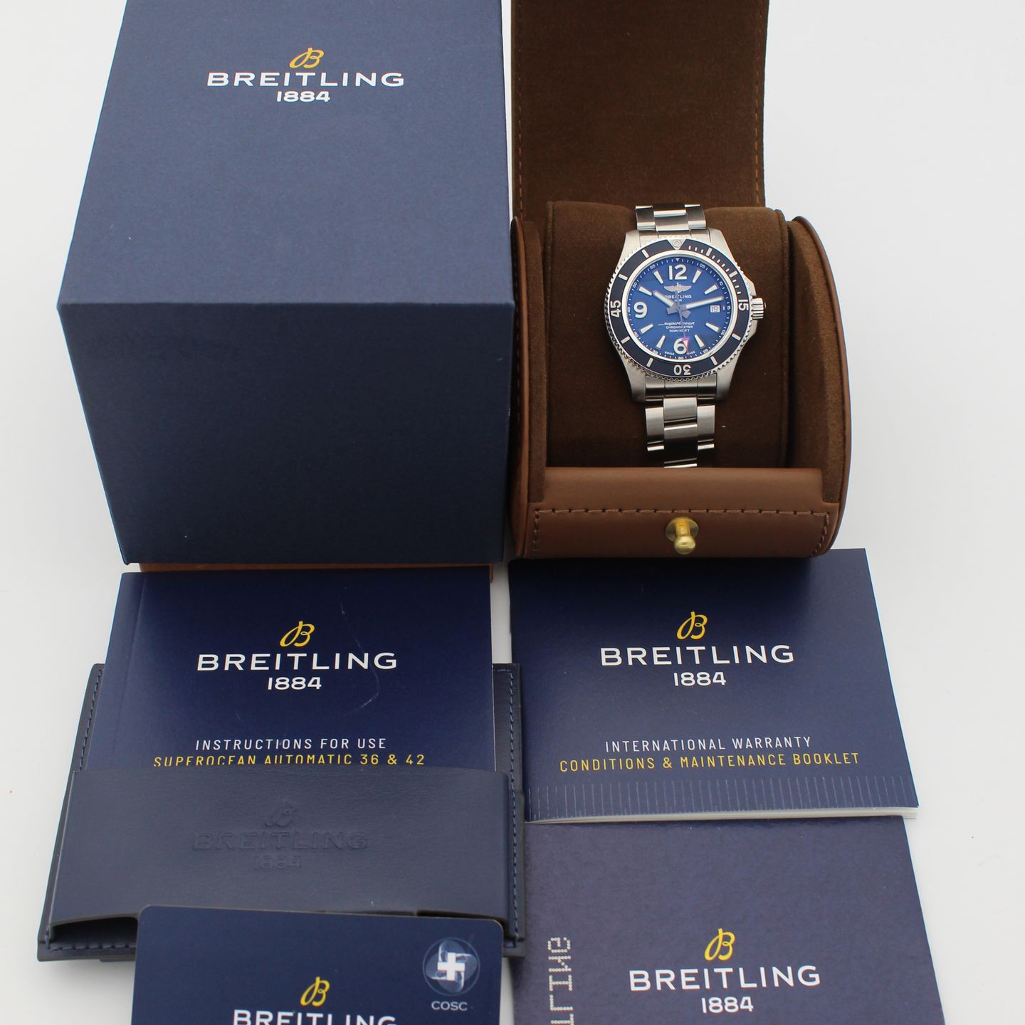 Breitling Superocean 42 A17366 (2020) - Blauw wijzerplaat 42mm Staal (2/8)