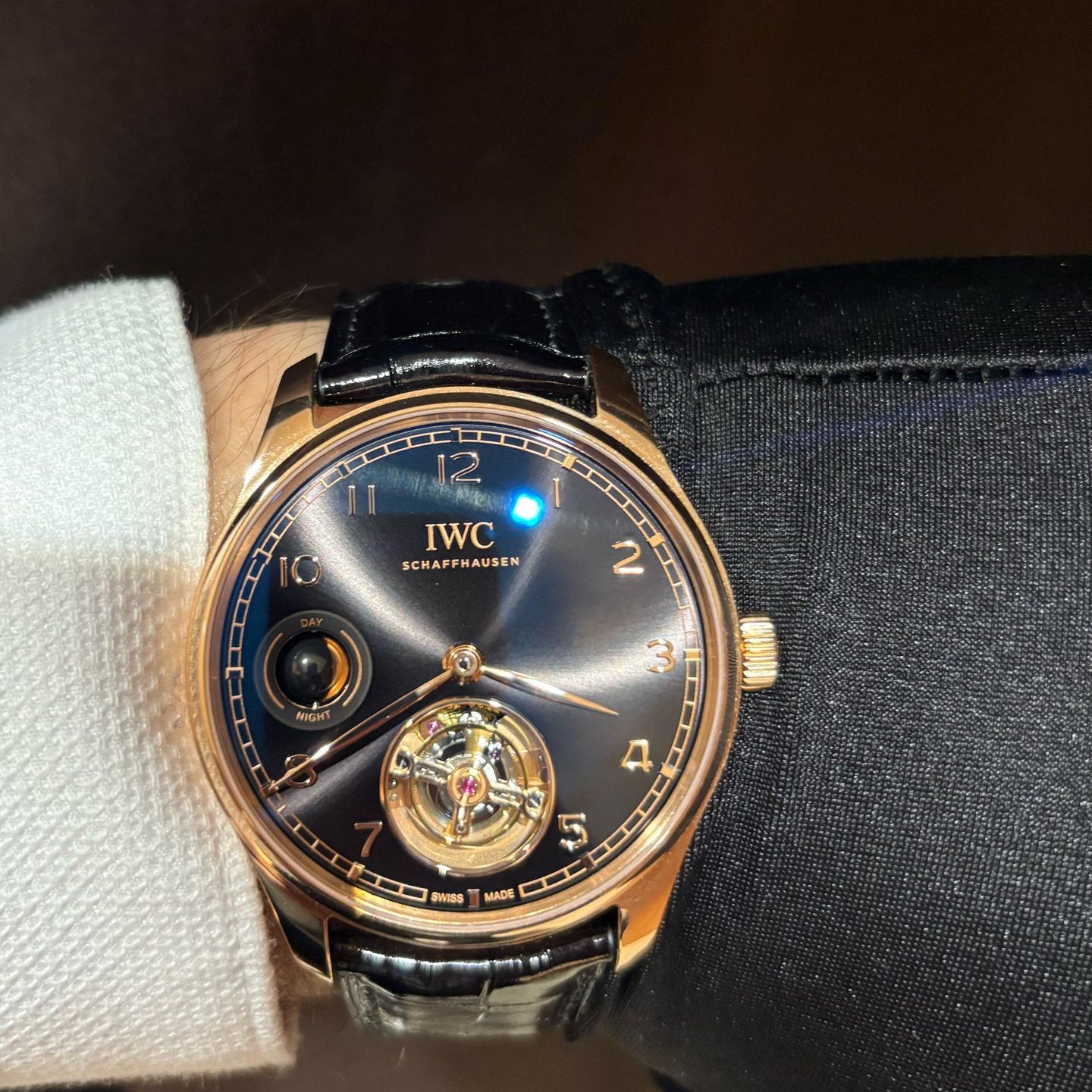 IWC Portuguese Tourbillon IW545901 (2025) - Zwart wijzerplaat 42mm Roségoud (1/1)