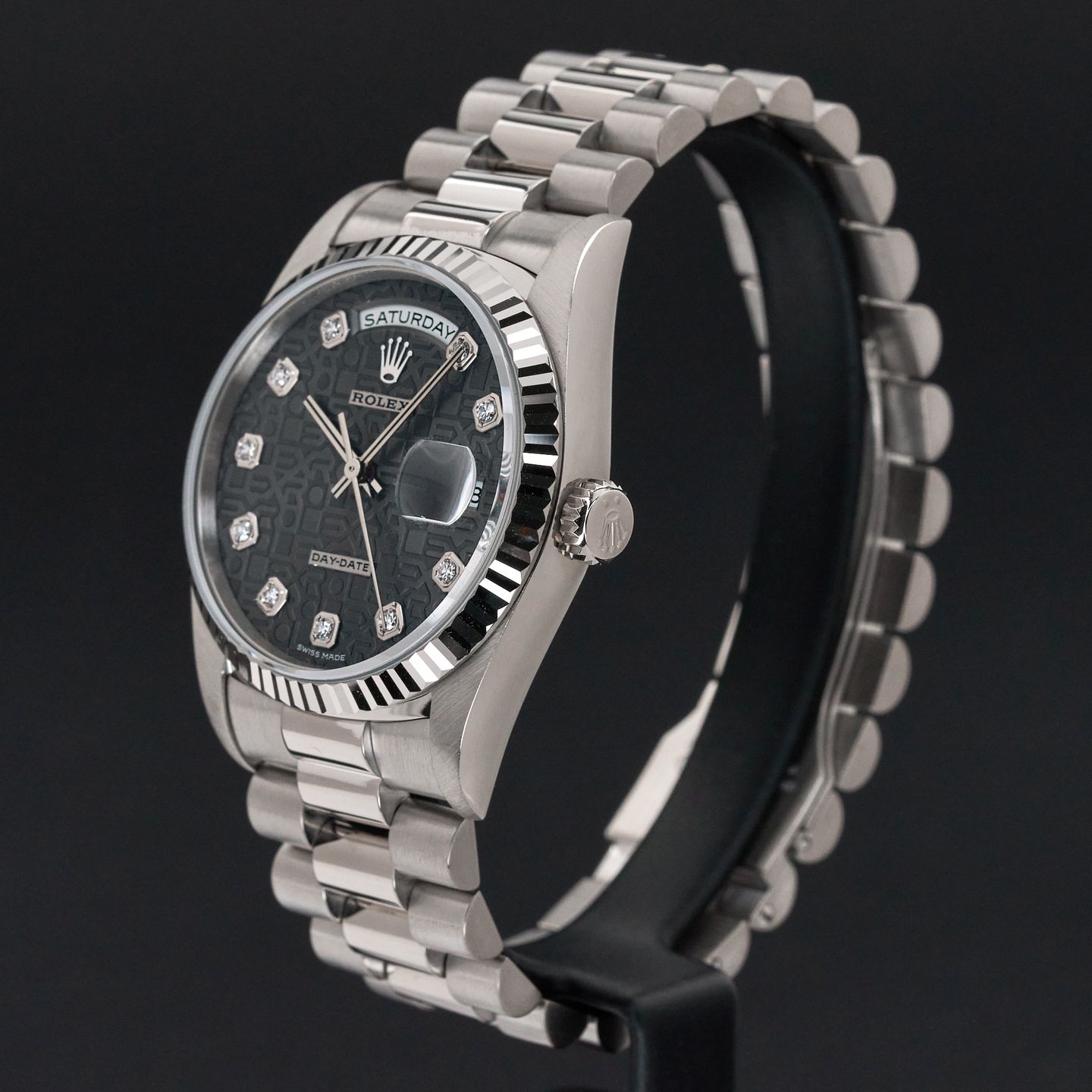 Rolex Day-Date 36 18239 (1999) - Grey dial 36 mm White Gold case (4/8)