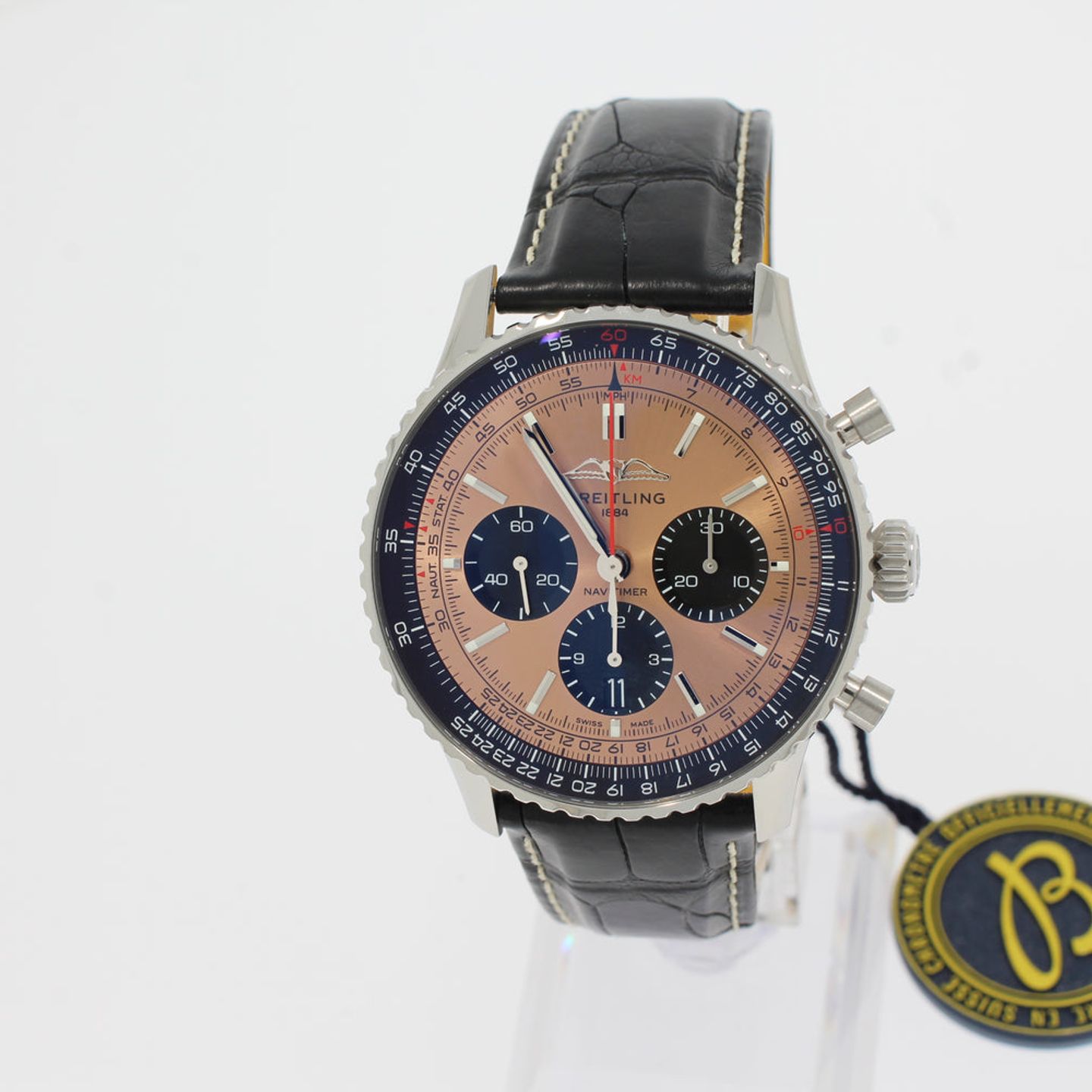 Breitling Navitimer 1 B01 Chronograph AB0138241K1P1 (2024) - Rood wijzerplaat 43mm Staal (1/4)