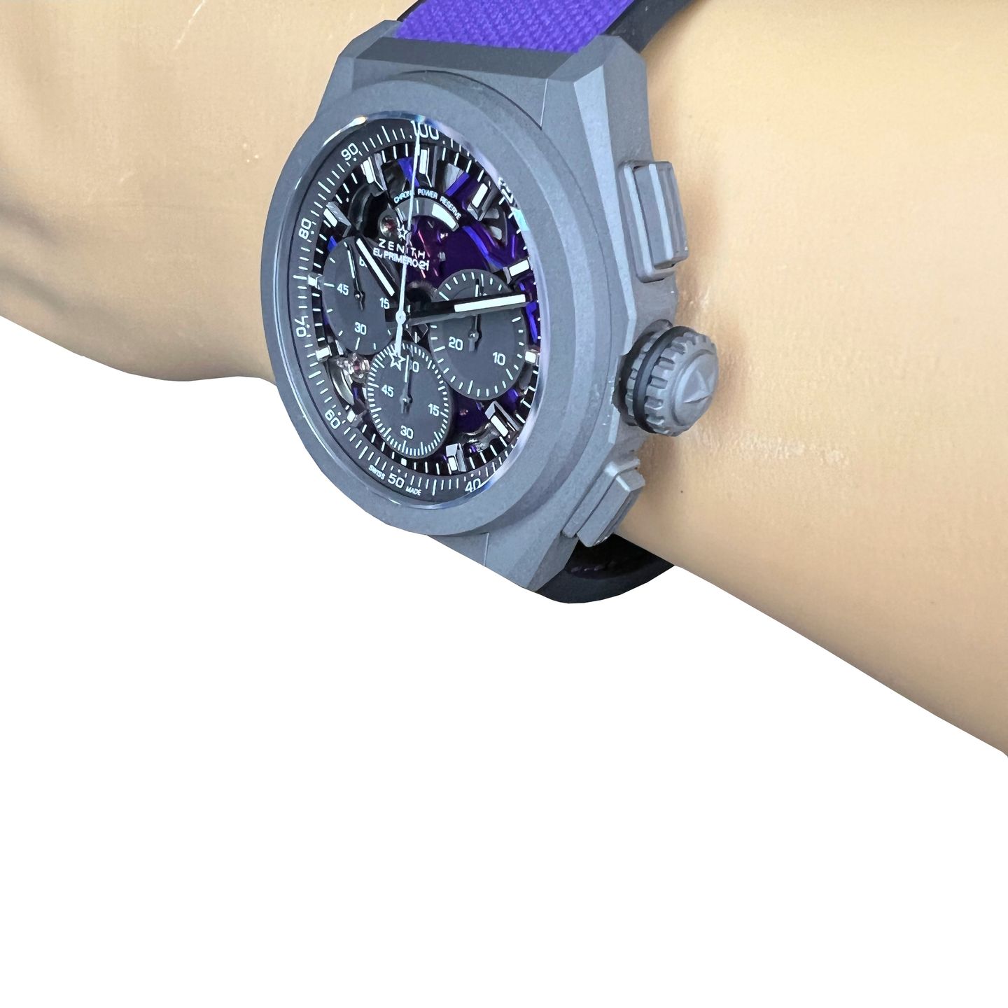 Zenith Defy El Primero 97.9001.9004/80.R922 (2022) - Purple dial 44 mm Titanium case (5/8)