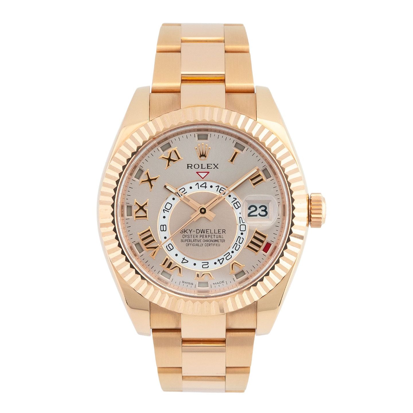 Rolex Sky-Dweller 326935 (2015) - Silver dial 42 mm Rose Gold case (1/6)