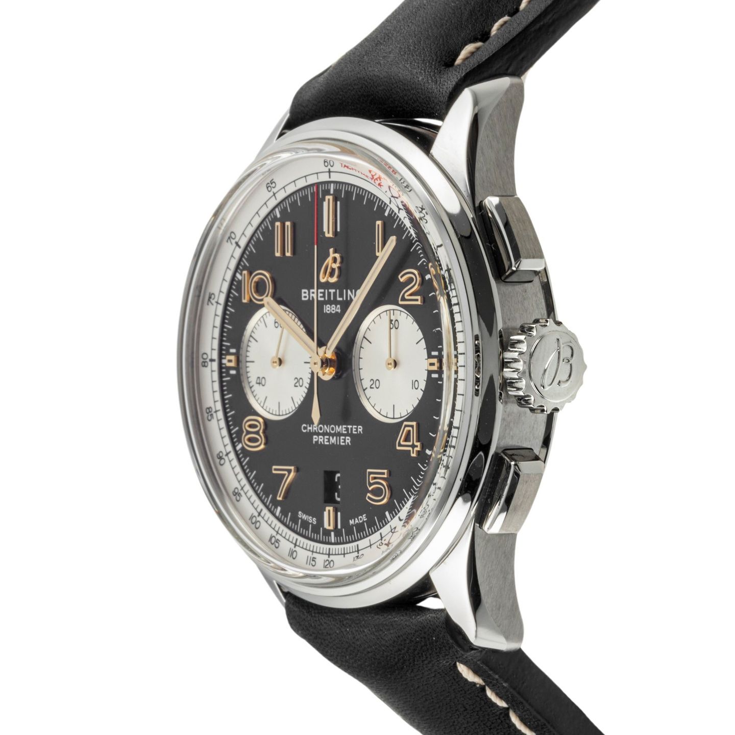 Breitling Premier AB0118A21B1X2 (Unknown (random serial)) - Black dial 42 mm Steel case (7/8)