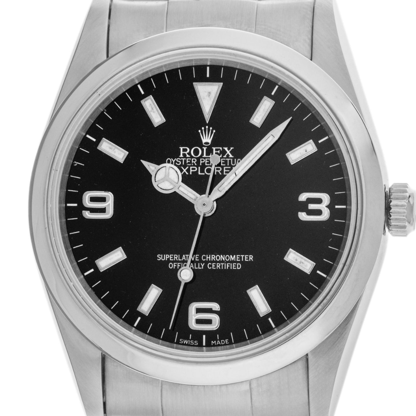 Rolex Explorer 14270 (1996) - Black dial 36 mm Steel case (1/8)