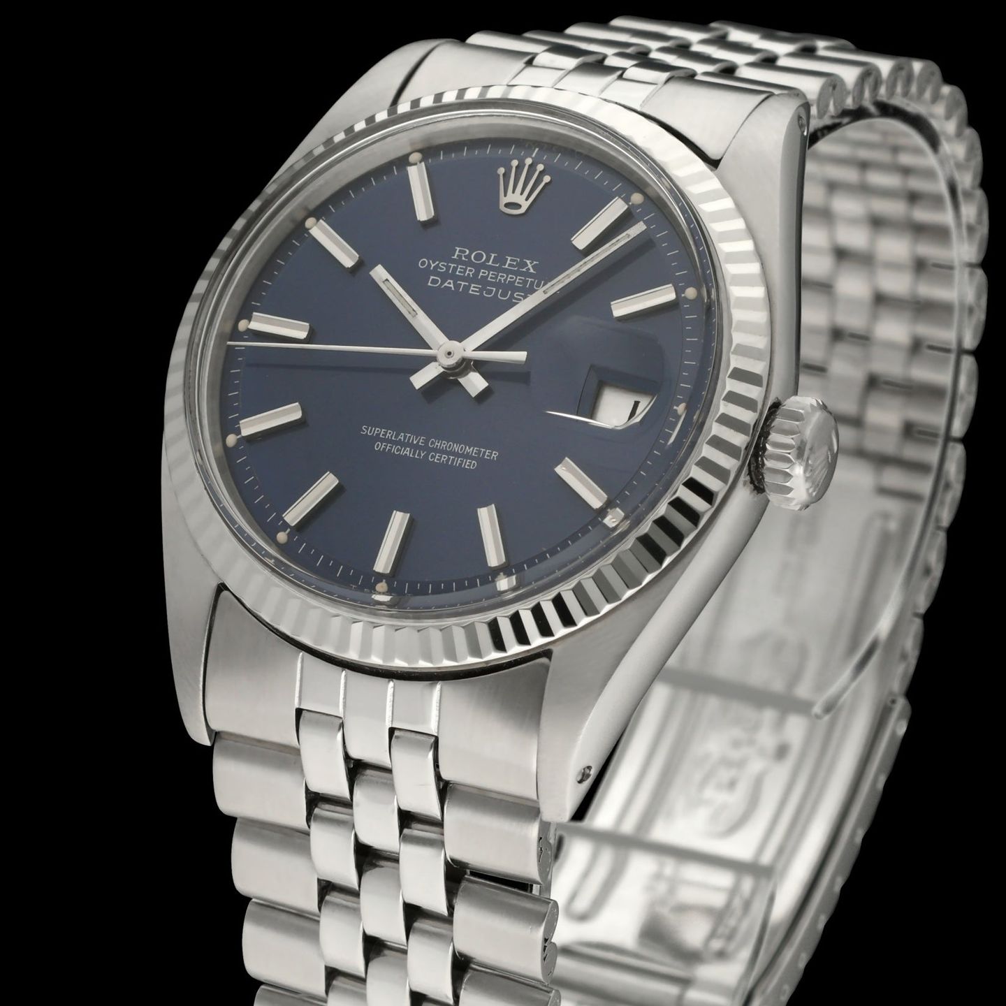 Rolex Datejust 1601 (1971) - Blue dial 36 mm Steel case (6/7)