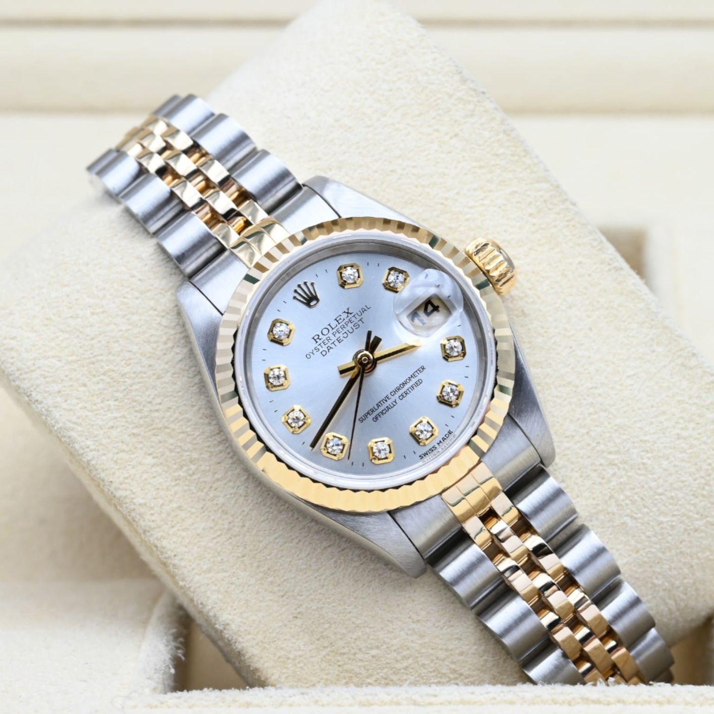 Rolex Lady-Datejust 79173 (2003) - Zilver wijzerplaat 26mm Goud/Staal (1/7)