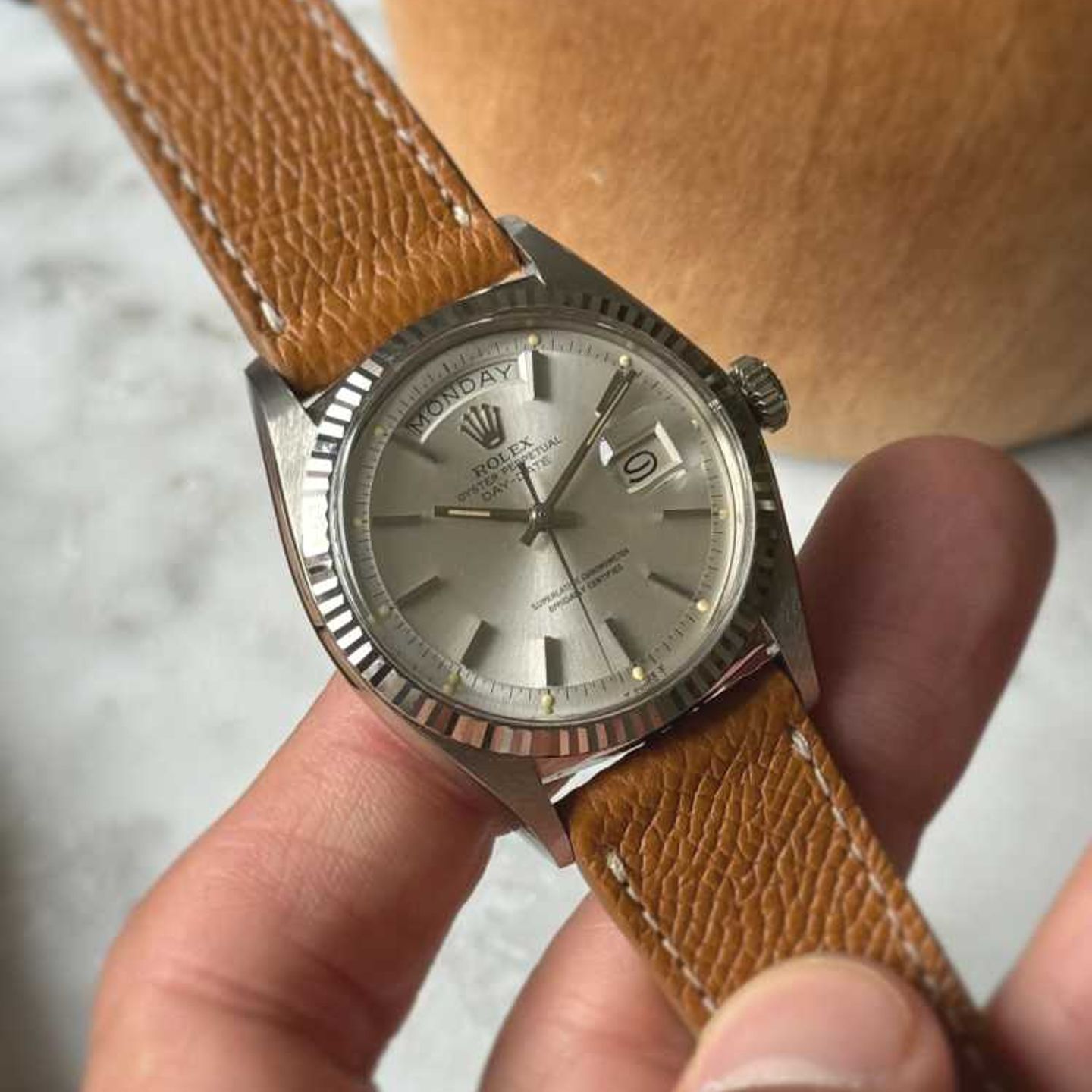 Rolex Day-Date 1803/9 (1966) - Silver dial 36 mm White Gold case (7/8)