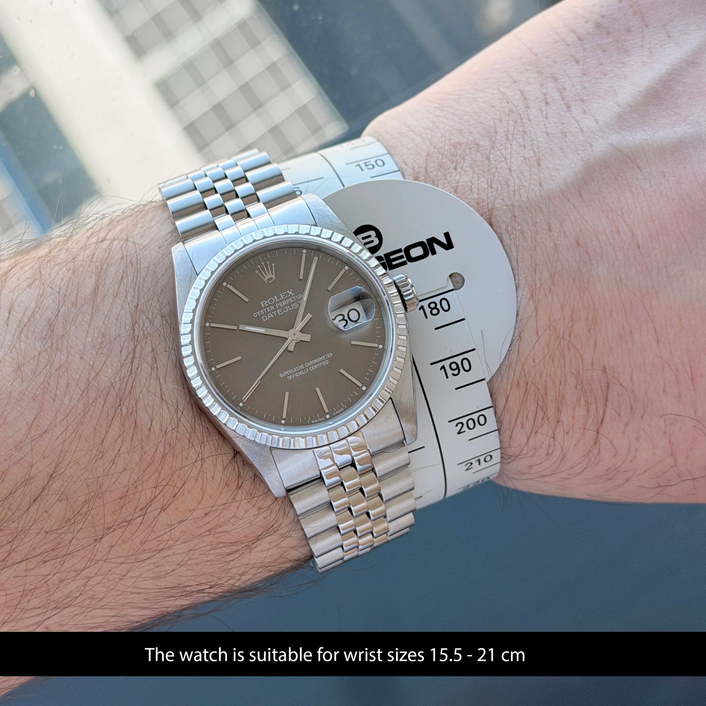 Rolex Datejust 36 16220 (1989) - Grijs wijzerplaat 36mm Staal (2/8)