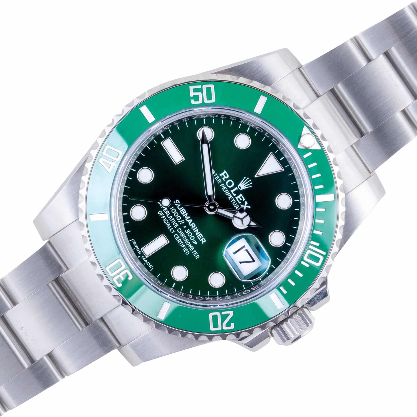 Rolex Submariner Date 116610LV (2018) - Groen wijzerplaat 40mm Staal (1/8)