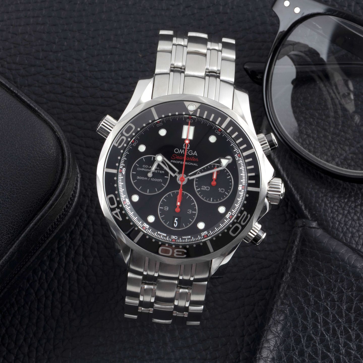 Omega Seamaster Diver 300 M 212.30.44.50.01.001 (Onbekend (willekeurig serienummer)) - Zwart wijzerplaat 44mm Staal (1/8)