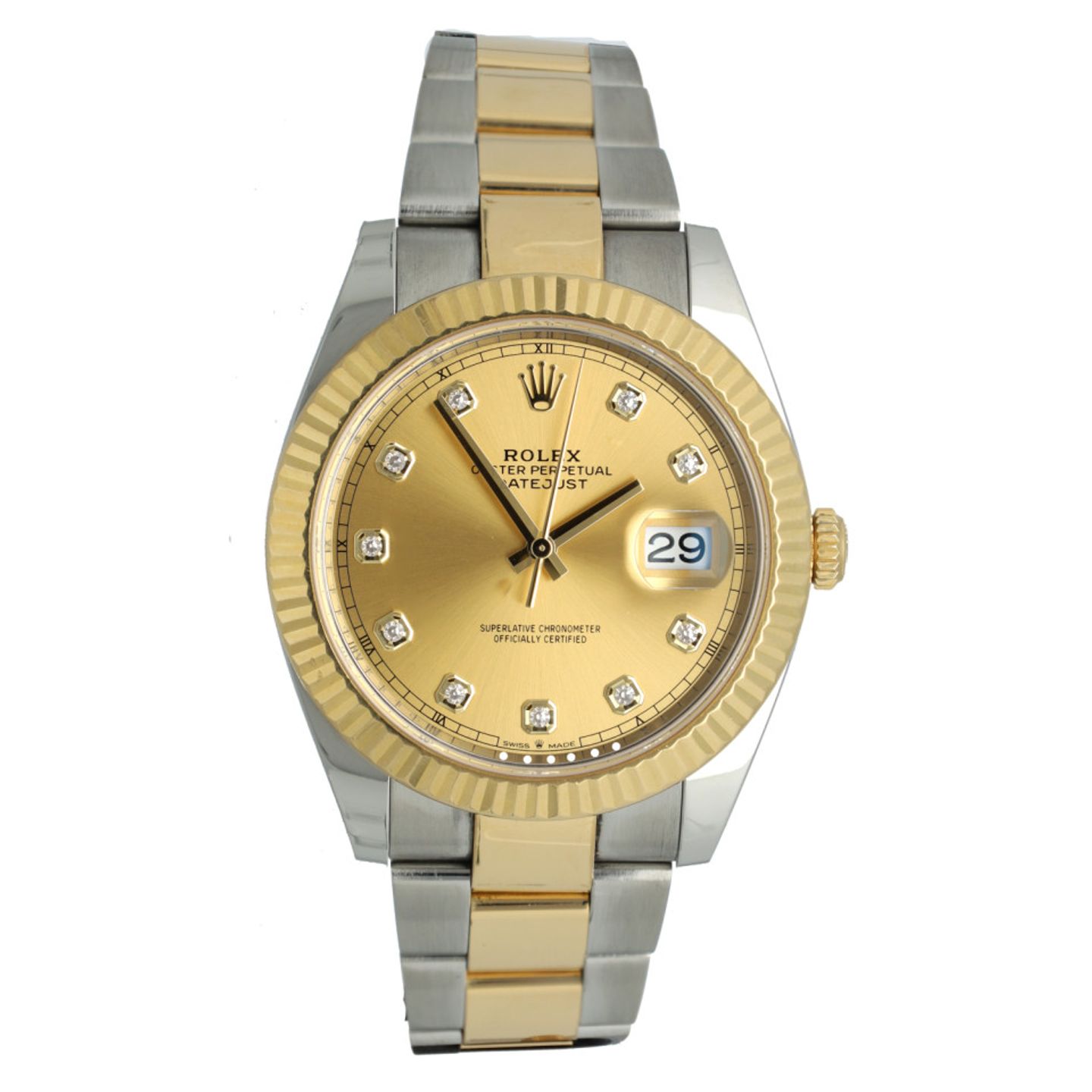 Rolex Datejust 41 126333 (2023) - Champagne dial 41 mm Gold/Steel case (2/7)