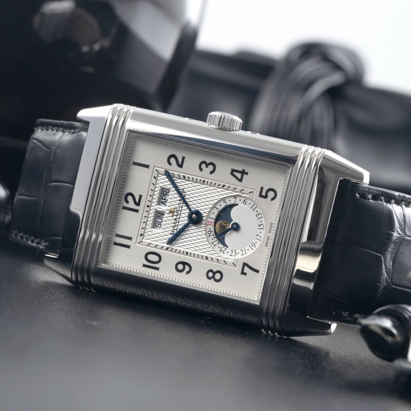 Jaeger-LeCoultre Grande Reverso Calendar Q3758420 (2014) - Zilver wijzerplaat 30mm Staal (2/8)