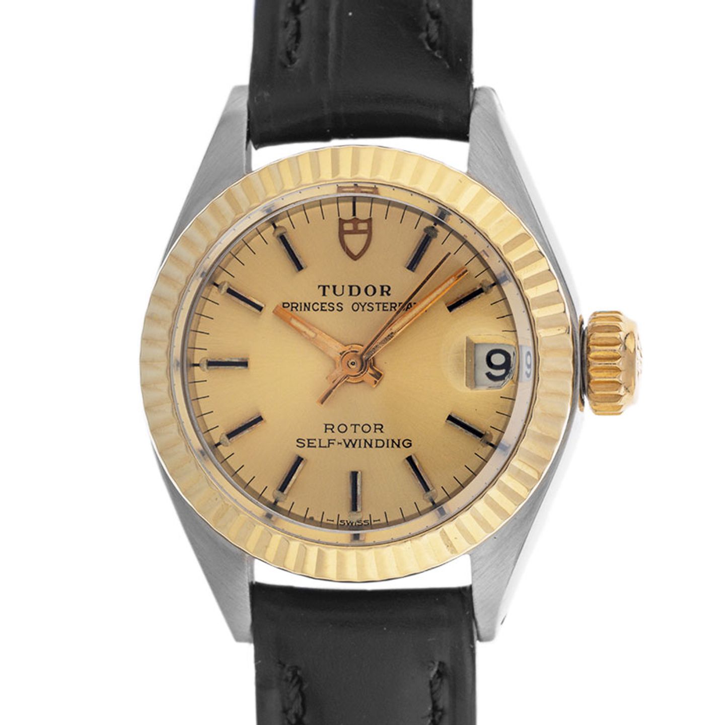 Tudor Prince Oysterdate 7607/3 (1976) - Blue dial 23 mm Gold/Steel case (1/8)