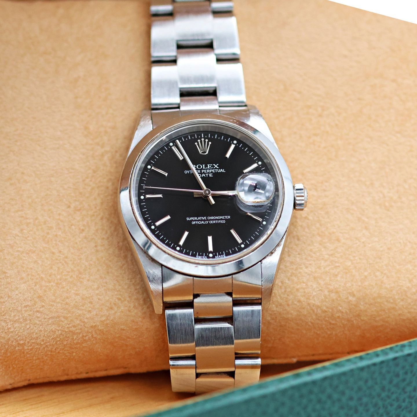 Rolex Oyster Perpetual Date 15200 (Unknown (random serial)) - 34 mm Steel case (1/8)