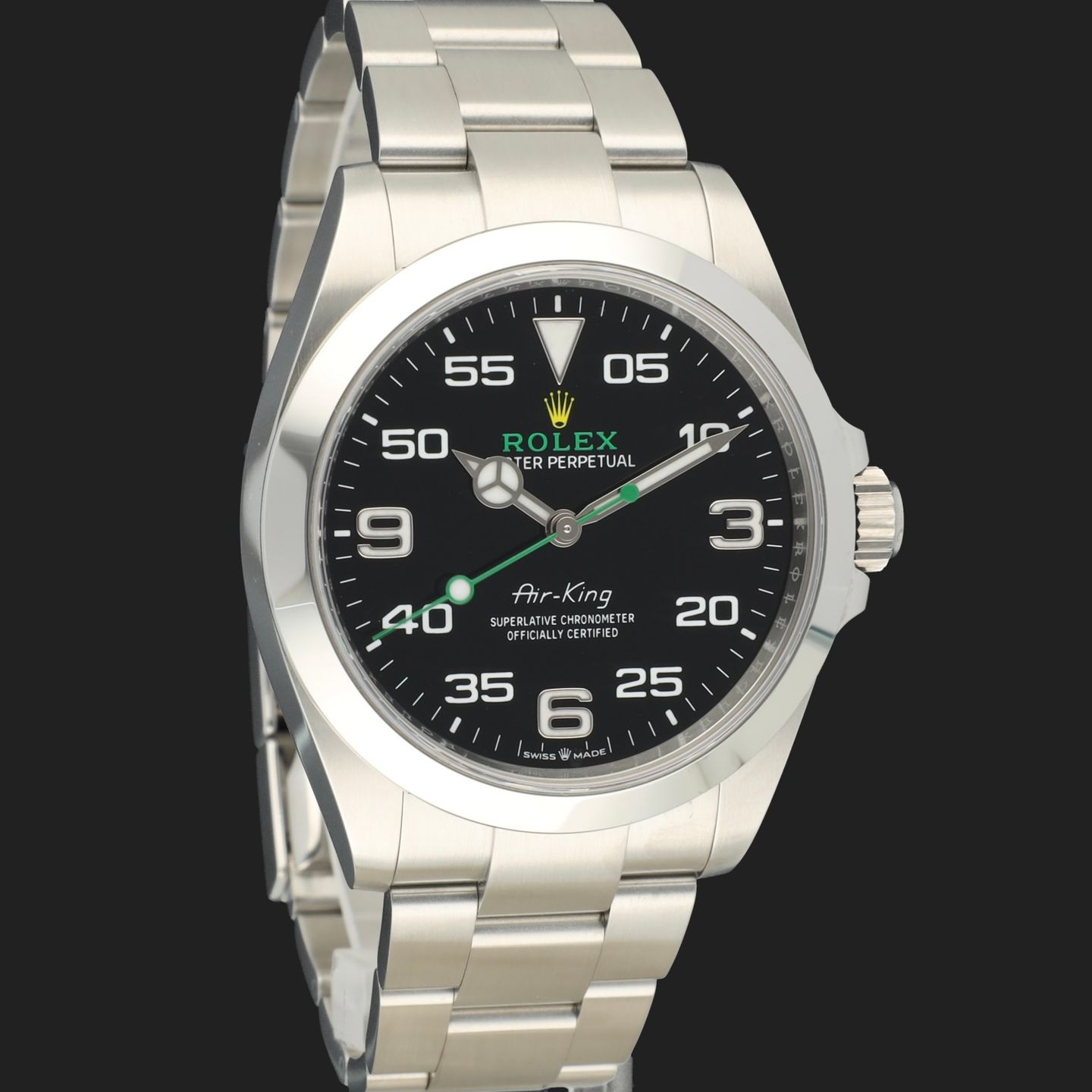 Rolex Air-King 126900 (2023) - Black dial 40 mm Steel case (4/8)