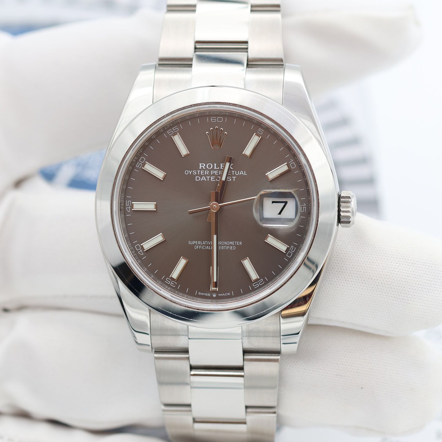 Rolex Datejust 41 126300 (Onbekend (willekeurig serienummer)) - Grijs wijzerplaat 41mm Staal (3/8)