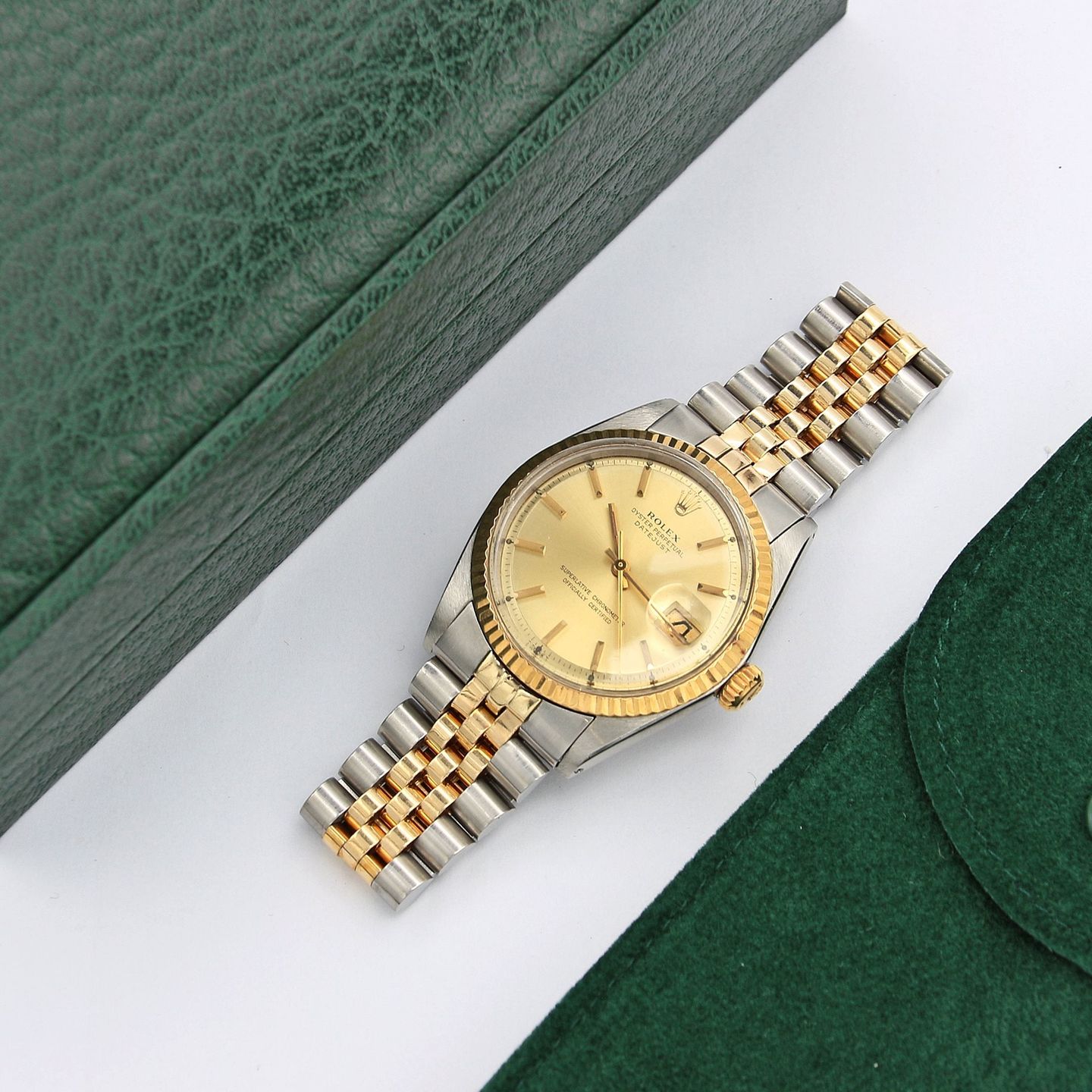 Rolex Datejust 1601 (Unknown (random serial)) - Champagne dial 36 mm Steel case (1/6)