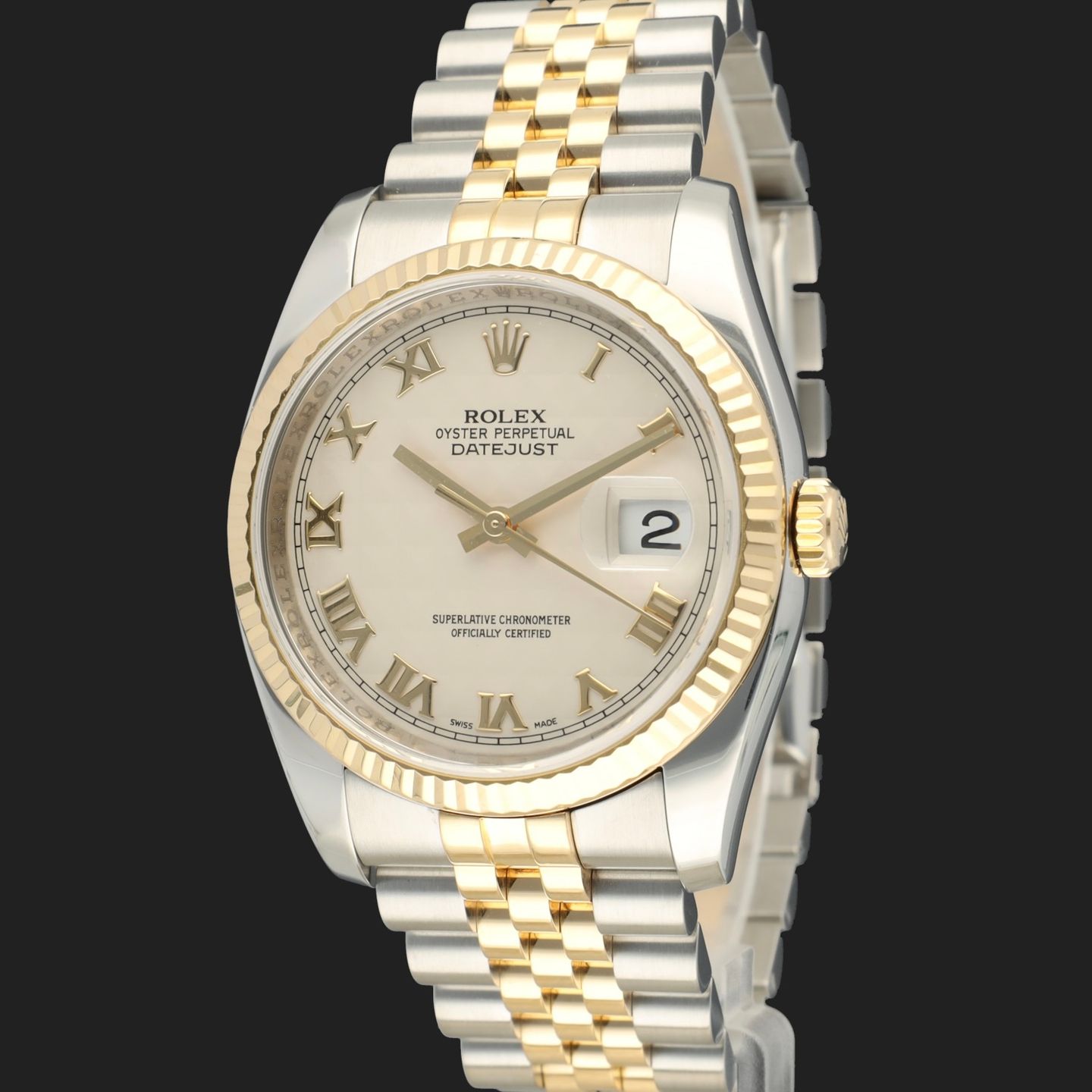 Rolex Datejust 36 116233 (2010) - 36mm Goud/Staal (1/8)