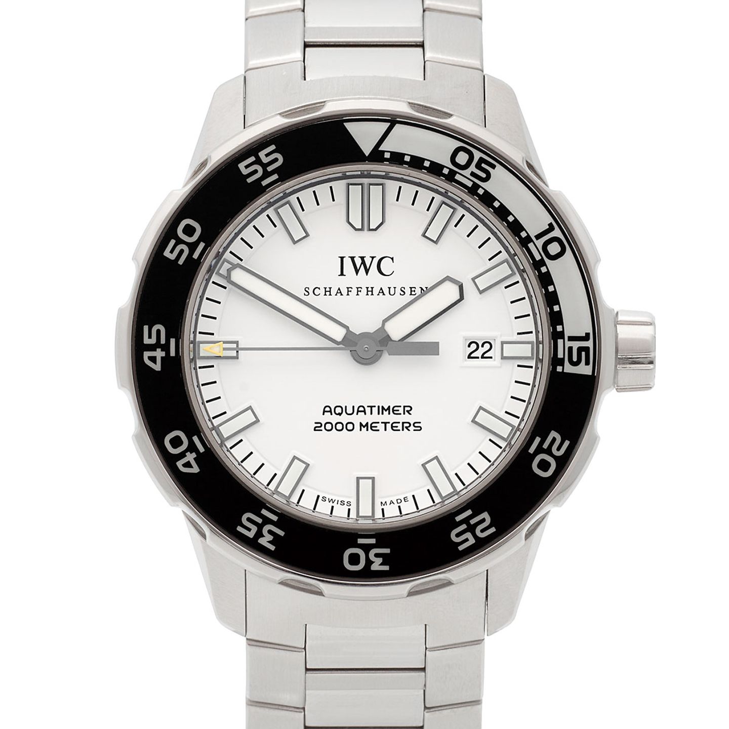 IWC Aquatimer Automatic 2000 IW356805 (2011) - Wit wijzerplaat 44mm Staal (1/4)
