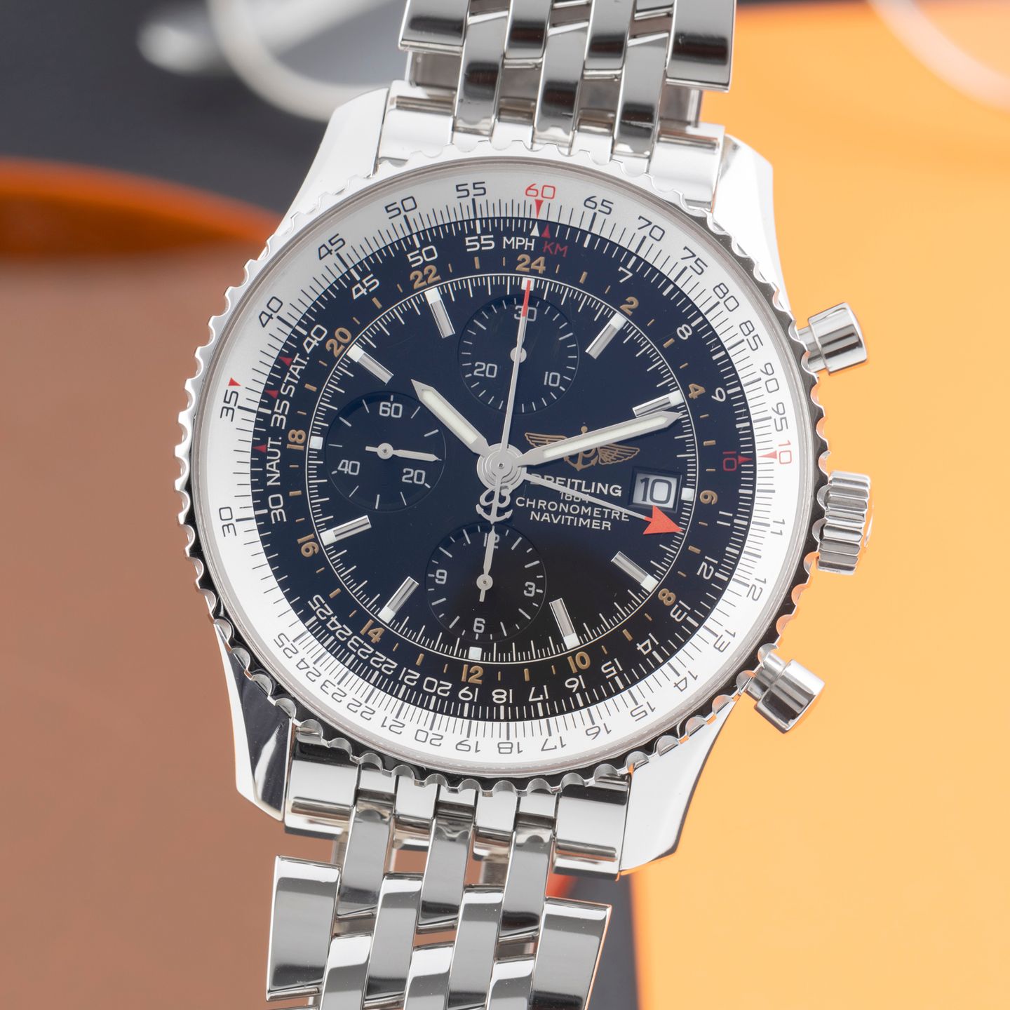 Breitling Navitimer World A24322 (2005) - 46 mm Steel case (3/8)