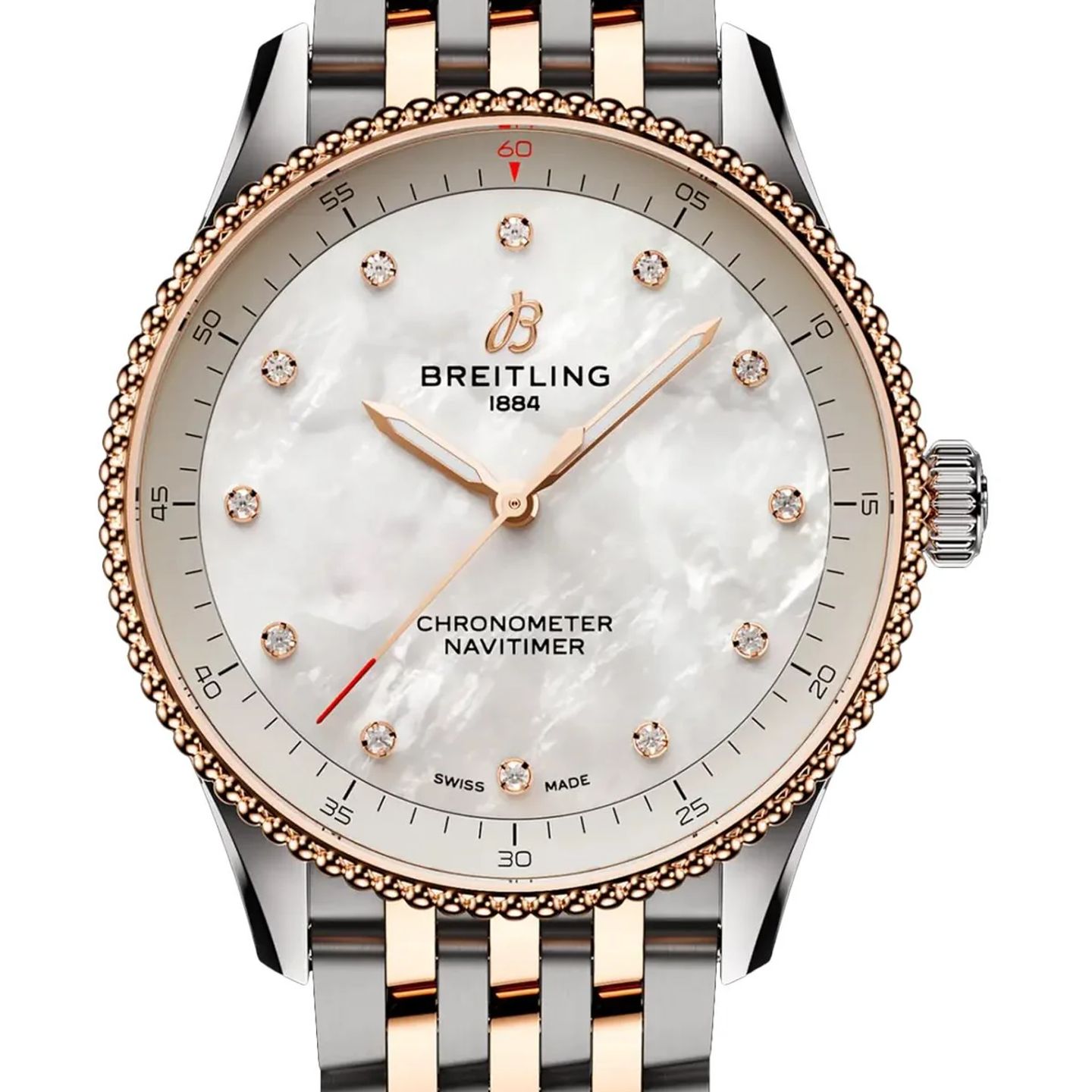 Breitling Navitimer U77320E61A1U1 (2026) - Parelmoer wijzerplaat 32mm Staal (1/1)