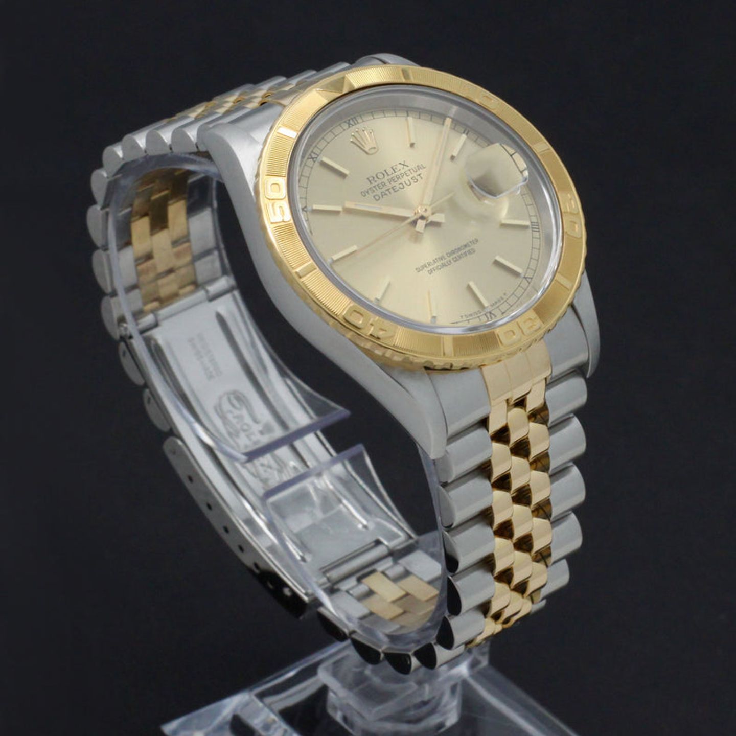 Rolex Datejust Turn-O-Graph 16263 (2000) - Gold dial 36 mm Gold/Steel case (6/7)