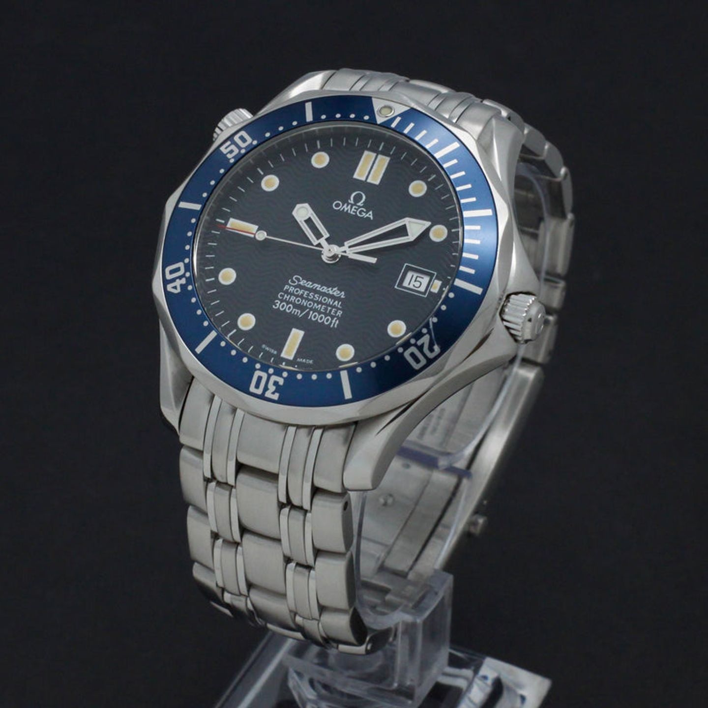 Omega Seamaster Diver 300 M 2531.8 (1999) - Blauw wijzerplaat 41mm Staal (2/7)