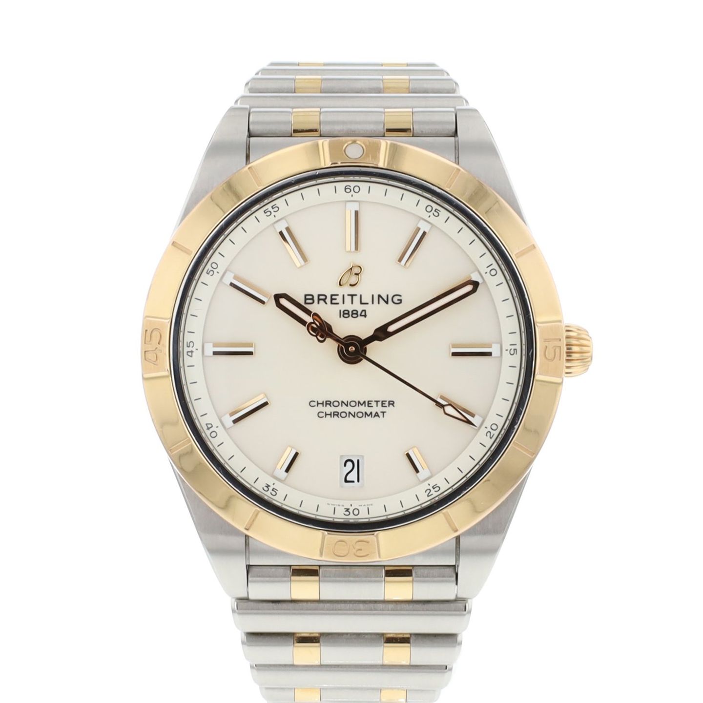 Breitling Chronomat 36 U10380101A2U1 (2022) - Pearl dial 36 mm Rose Gold case (1/6)