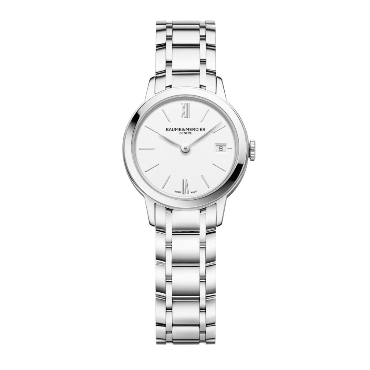 Baume & Mercier Classima M0A10489 (2023) - Wit wijzerplaat 28mm Staal (3/3)