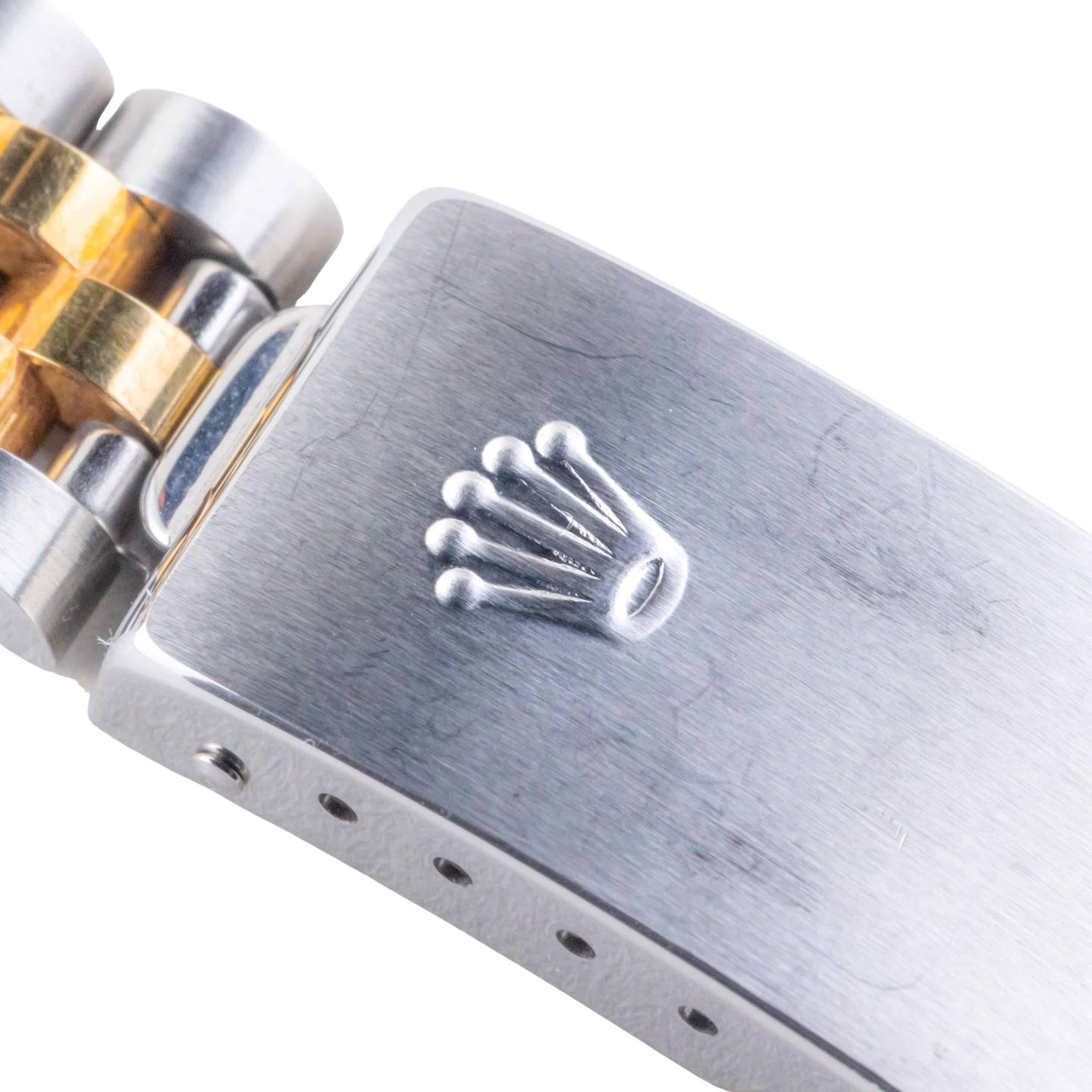 Rolex Datejust 31 68273 (1990) - Beige dial 31 mm Gold/Steel case (7/8)