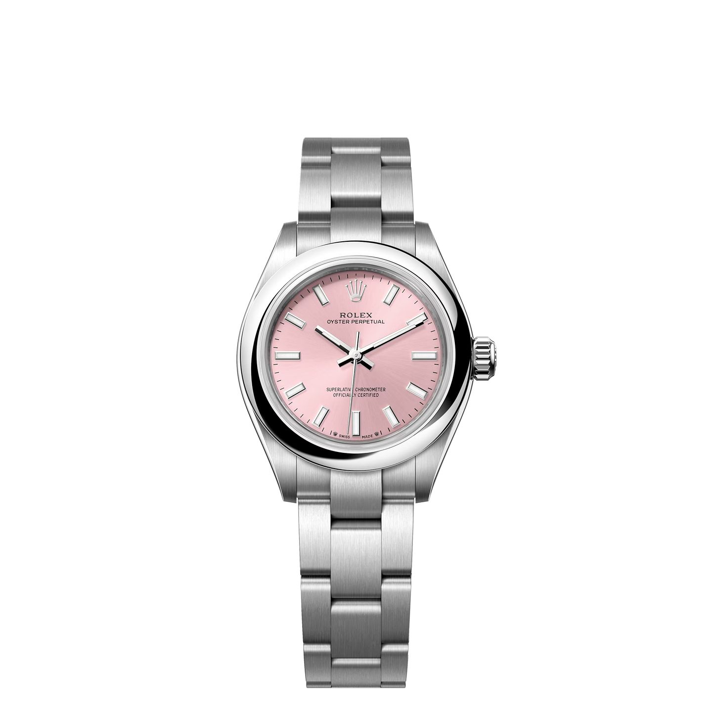 Rolex Oyster Perpetual 28 276200 (2024) - Roze wijzerplaat 28mm Staal (1/8)