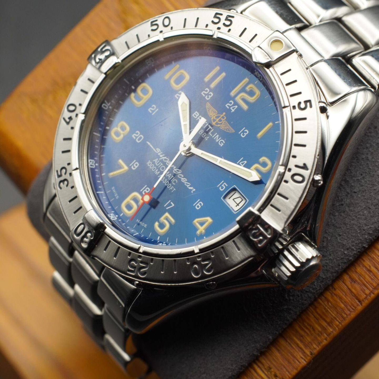 Breitling Superocean A17040 (Unknown (random serial)) - Blue dial 41 mm Steel case (5/8)