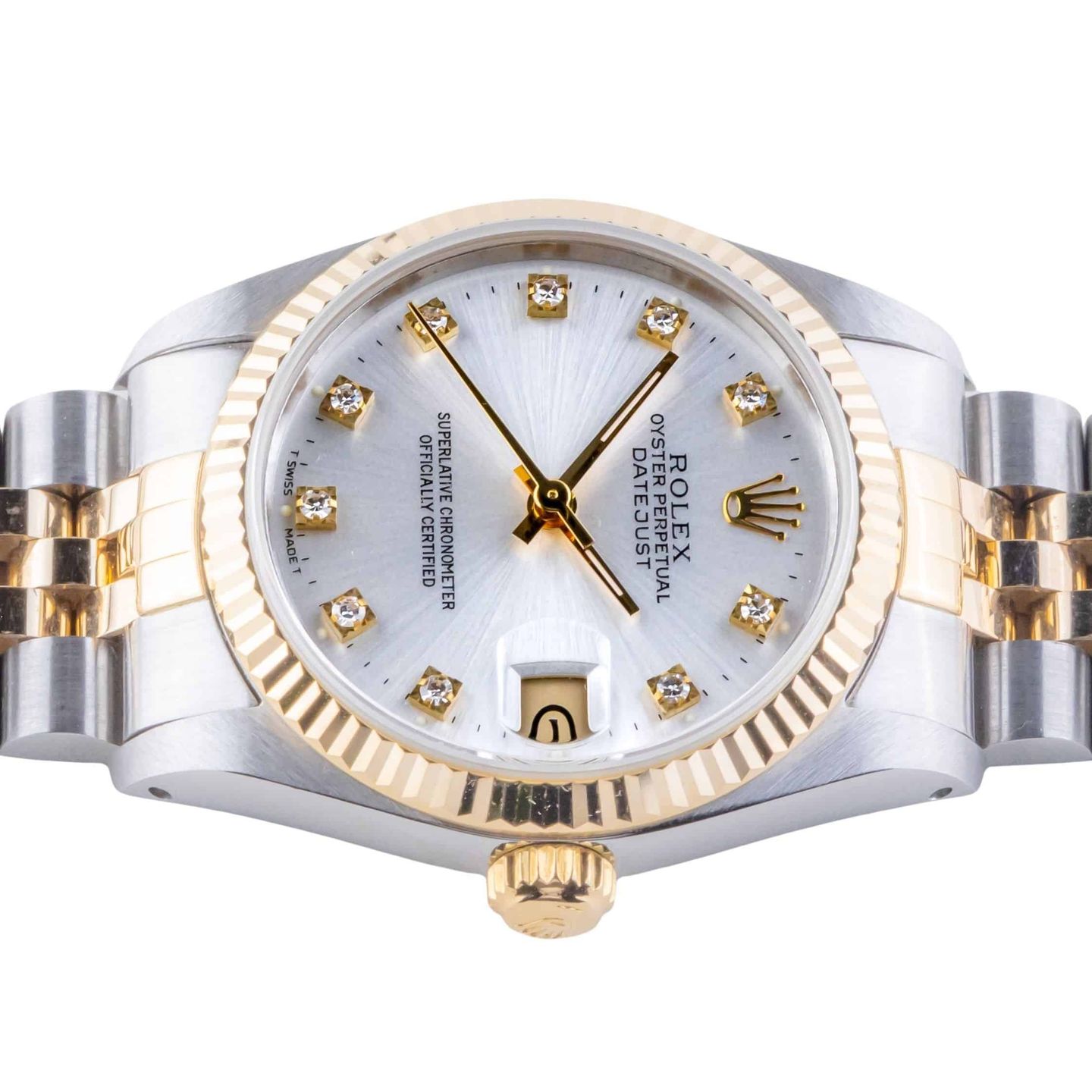 Rolex Datejust 31 68273 (1991) - Silver dial 31 mm Gold/Steel case (6/8)