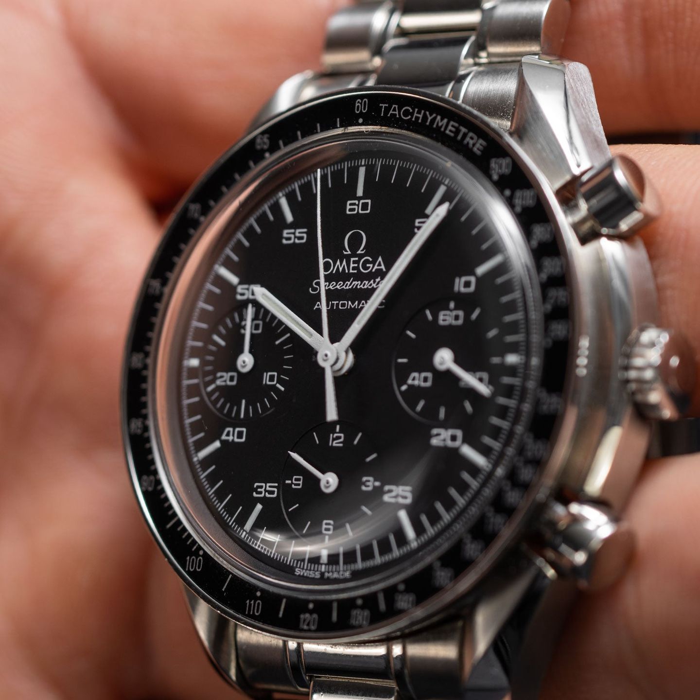 Omega Speedmaster Reduced 3510.50.00 (Onbekend (willekeurig serienummer)) - Zwart wijzerplaat 39mm Staal (3/5)