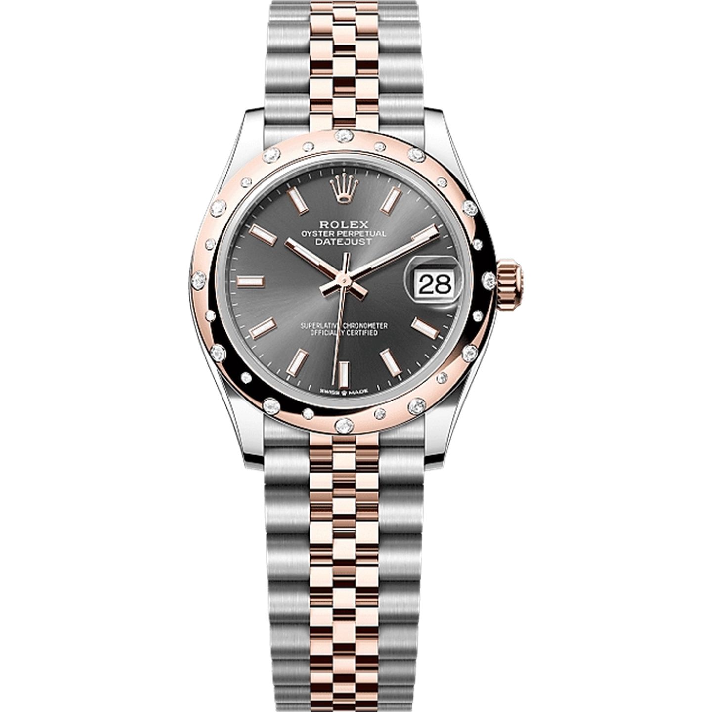 Rolex Datejust 31 278341RBR (2025) - Grijs wijzerplaat 31mm Staal (1/1)