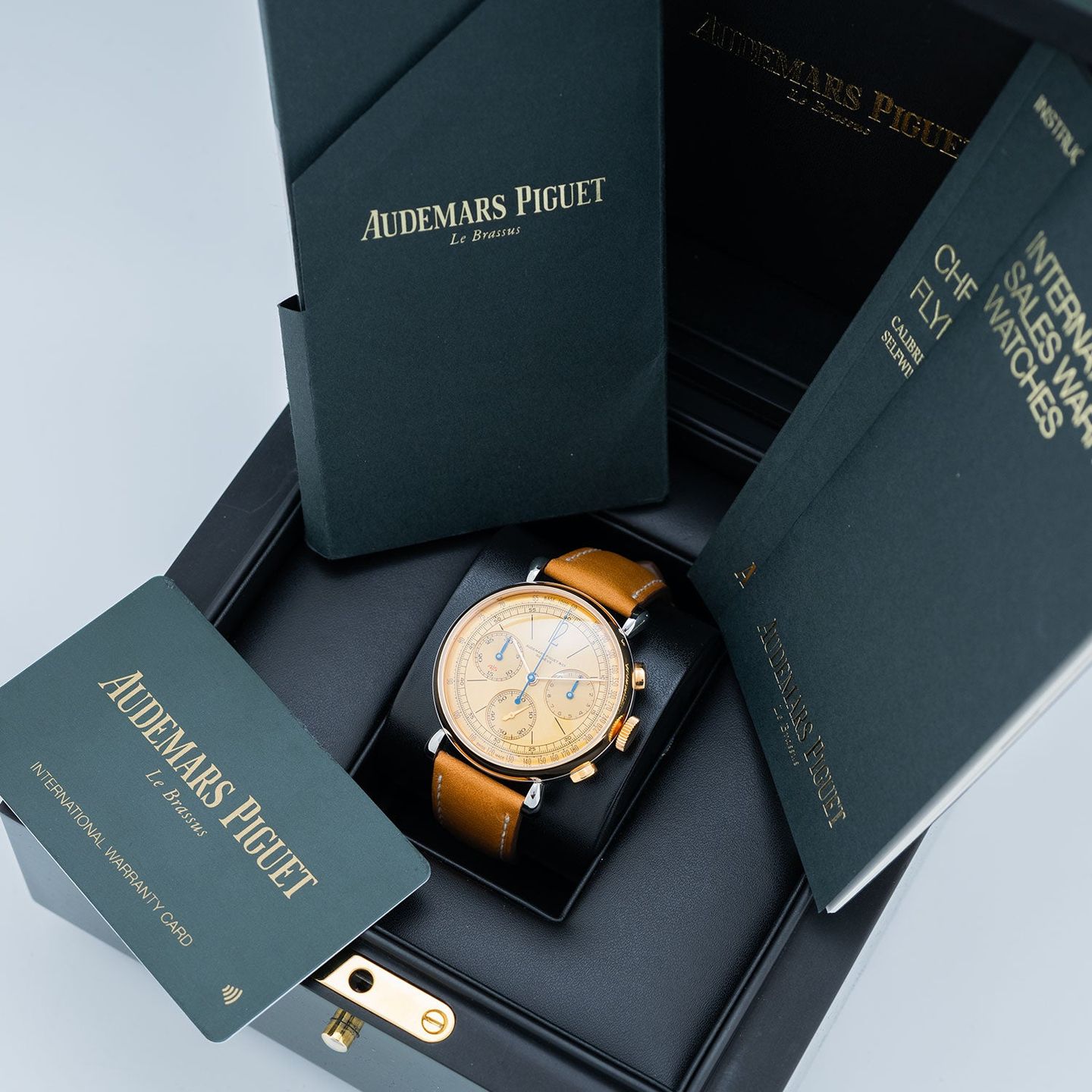 Audemars Piguet (re)Master 26595SR.OO.A032VE.01 (Onbekend (willekeurig serienummer)) - Champagne wijzerplaat 40mm Staal (7/7)