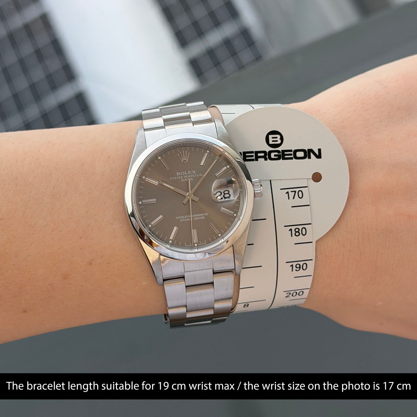 Rolex Oyster Perpetual Date 15200 (1999) - Grey dial 34 mm Steel case (2/8)