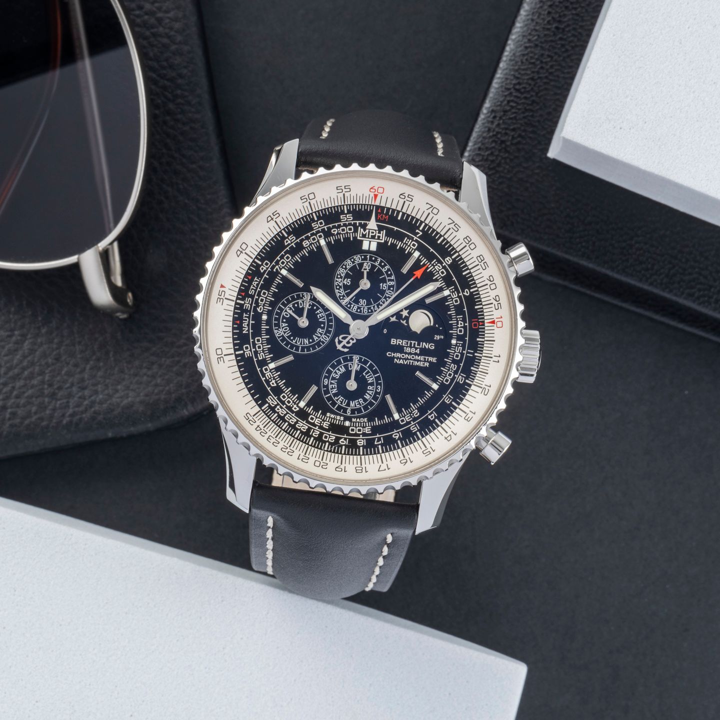 Breitling Navitimer 1461 A19380 (2014) - Black dial 49 mm Steel case (1/8)