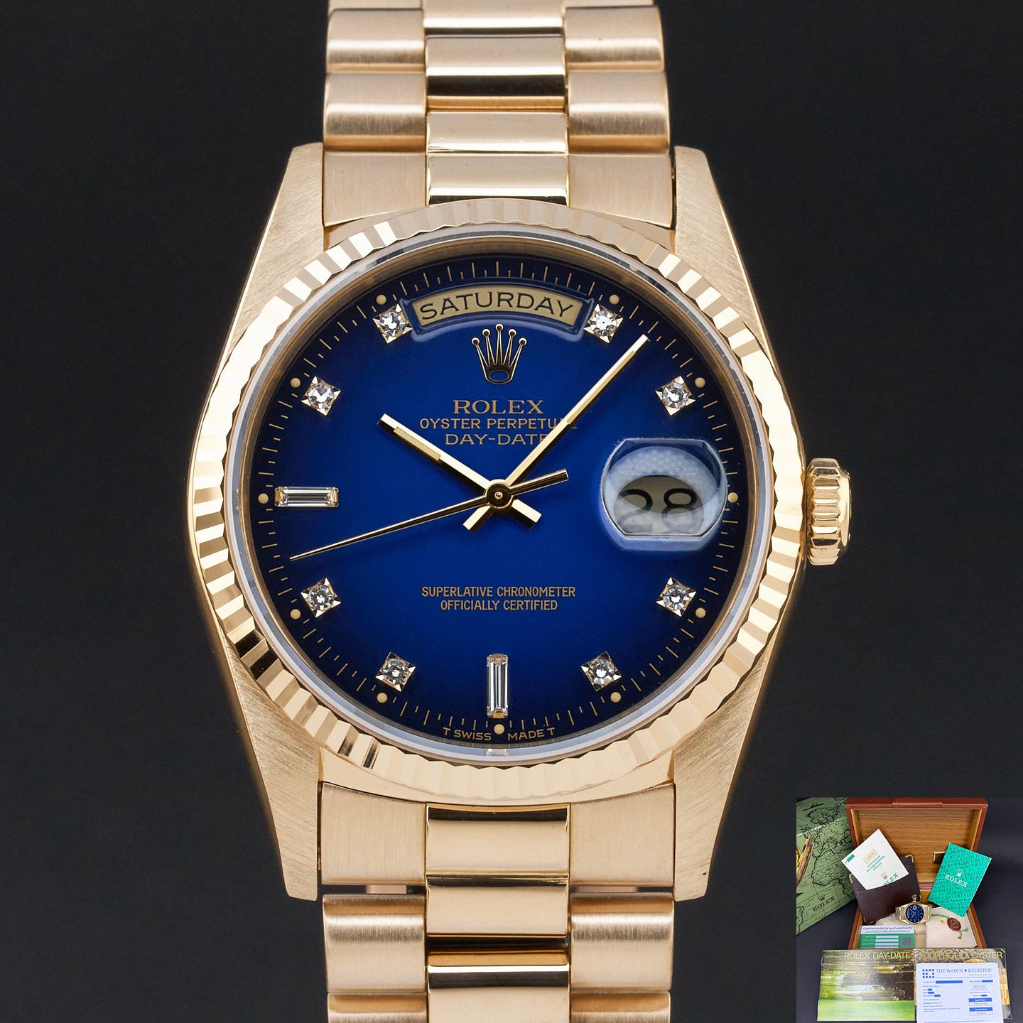 Rolex Day-Date 36 18238 (1990) - 36mm Geelgoud (1/8)
