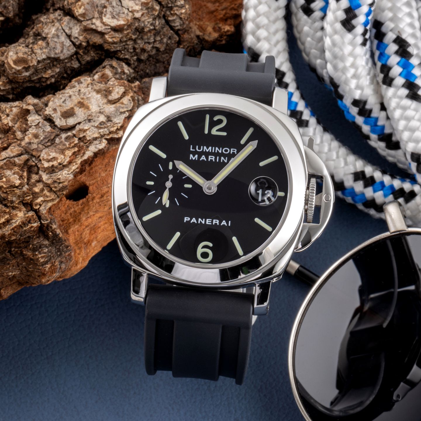 Panerai Luminor Marina Automatic PAM00048 (2015) - Zwart wijzerplaat 40mm Staal (1/8)