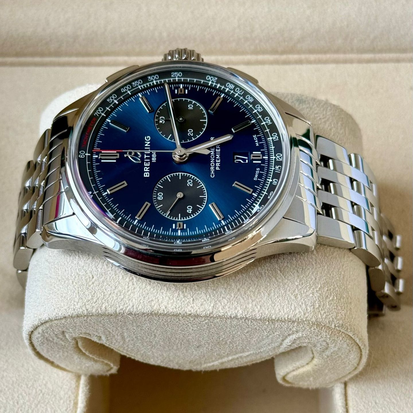 Breitling Premier AB0118A61C1A1 (2024) - Blauw wijzerplaat 42mm Staal (5/7)