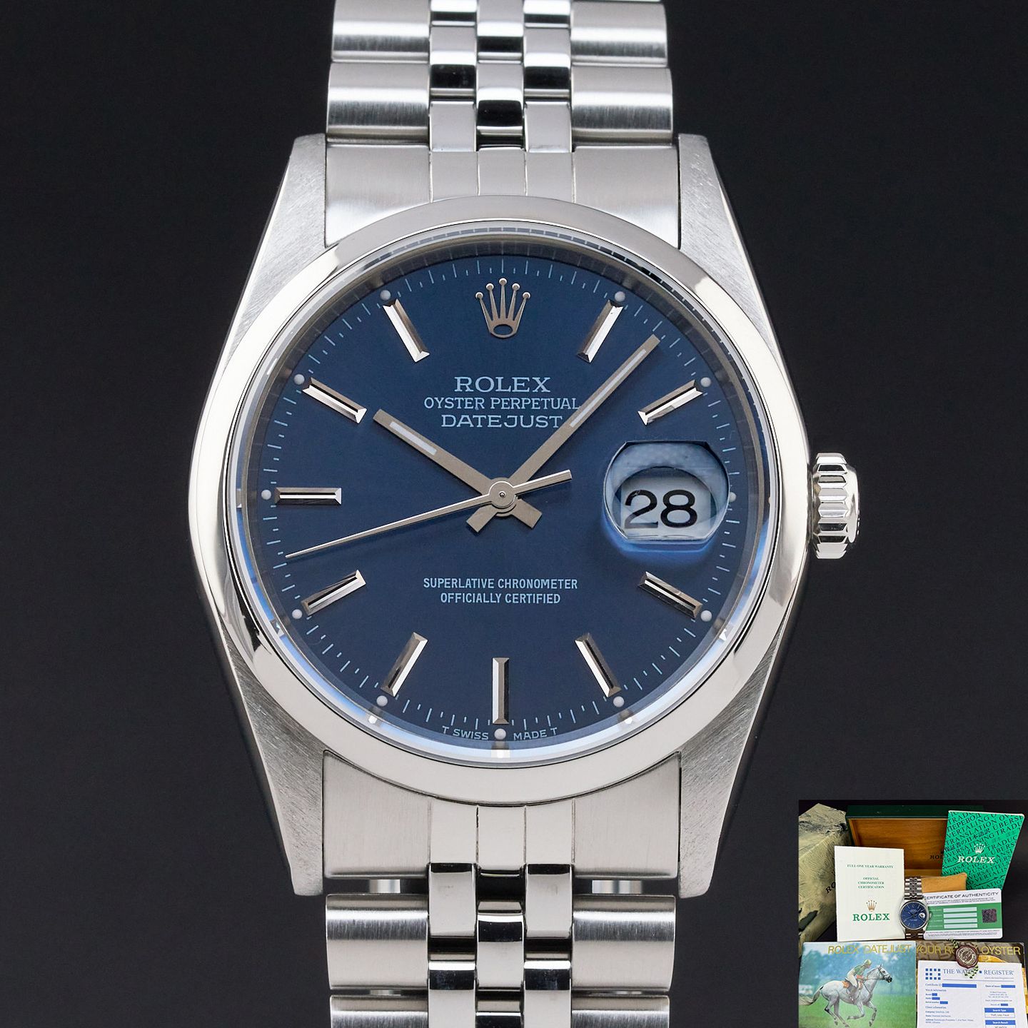 Rolex Datejust 36 16200 (1997) - 36 mm Steel case (1/8)