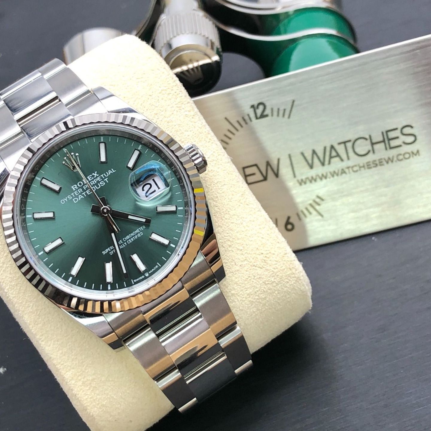 Rolex Datejust 36 126234 (2024) - Green dial 36 mm Steel case (2/8)