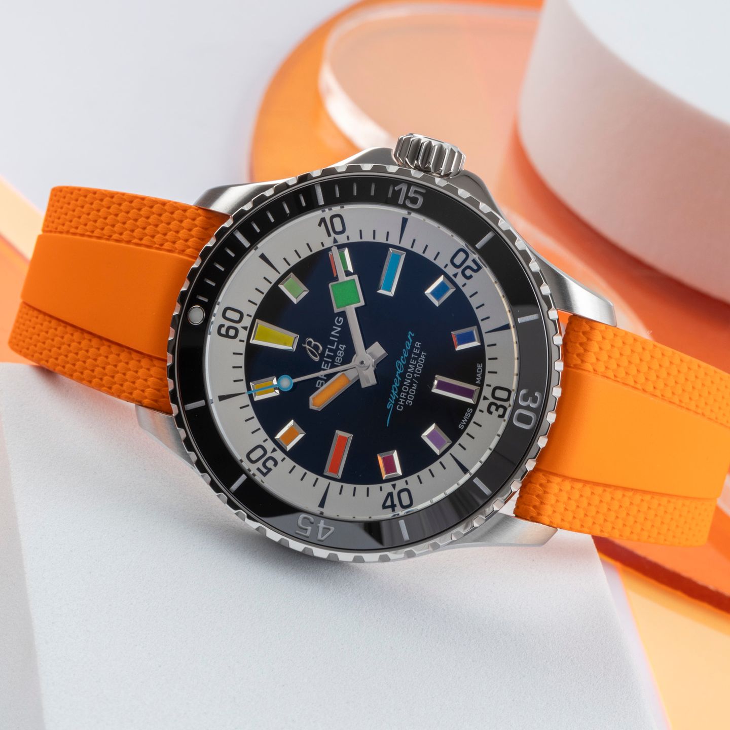 Breitling Superocean 42 A17375211B2S3 (2024) - Zwart wijzerplaat 43mm Staal (2/8)