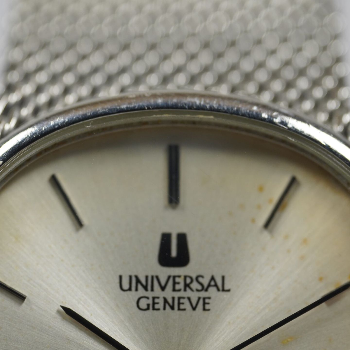 Universal Genève Microtor 866049 (1967) - Zilver wijzerplaat 32mm Staal (7/8)