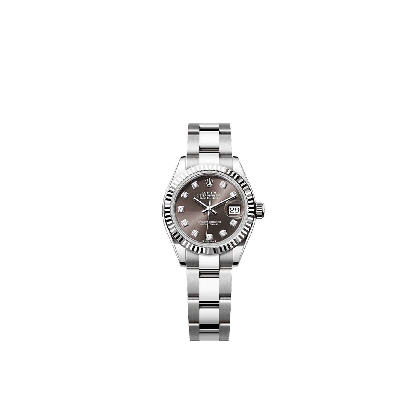 Rolex Lady-Datejust 279174 (2025) - Grijs wijzerplaat 28mm Staal (1/1)