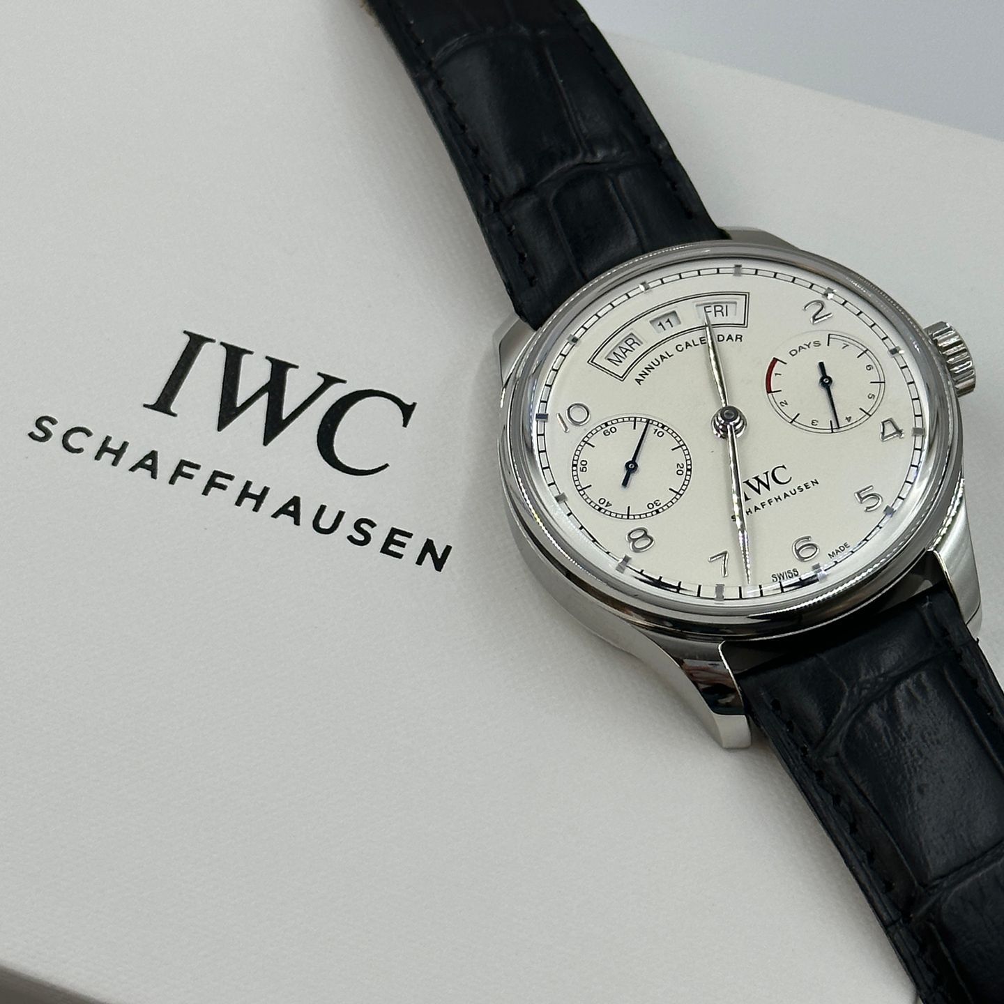 IWC Portuguese Annual Calendar IW503501 (2023) - Silver dial 44 mm Steel case (6/8)