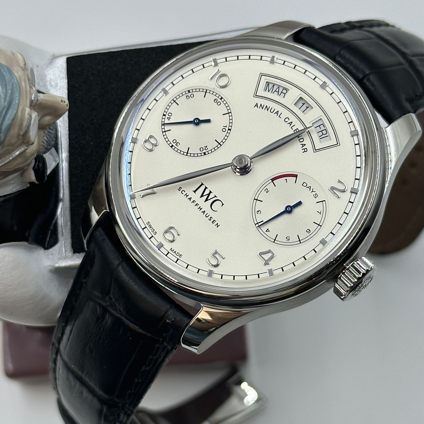 IWC Portuguese Annual Calendar IW503501 (2023) - Zilver wijzerplaat 44mm Staal (1/8)