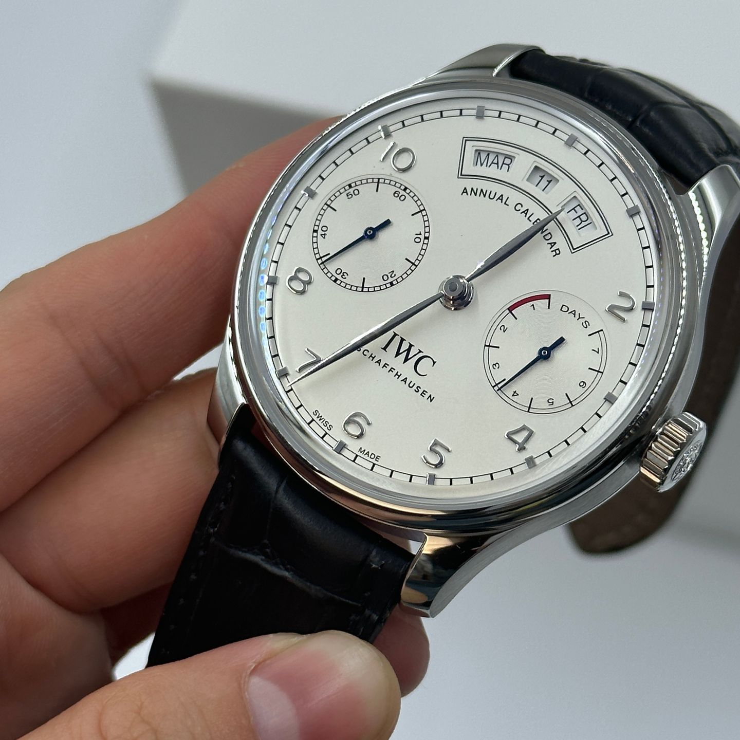 IWC Portuguese Annual Calendar IW503501 (2023) - Zilver wijzerplaat 44mm Staal (8/8)