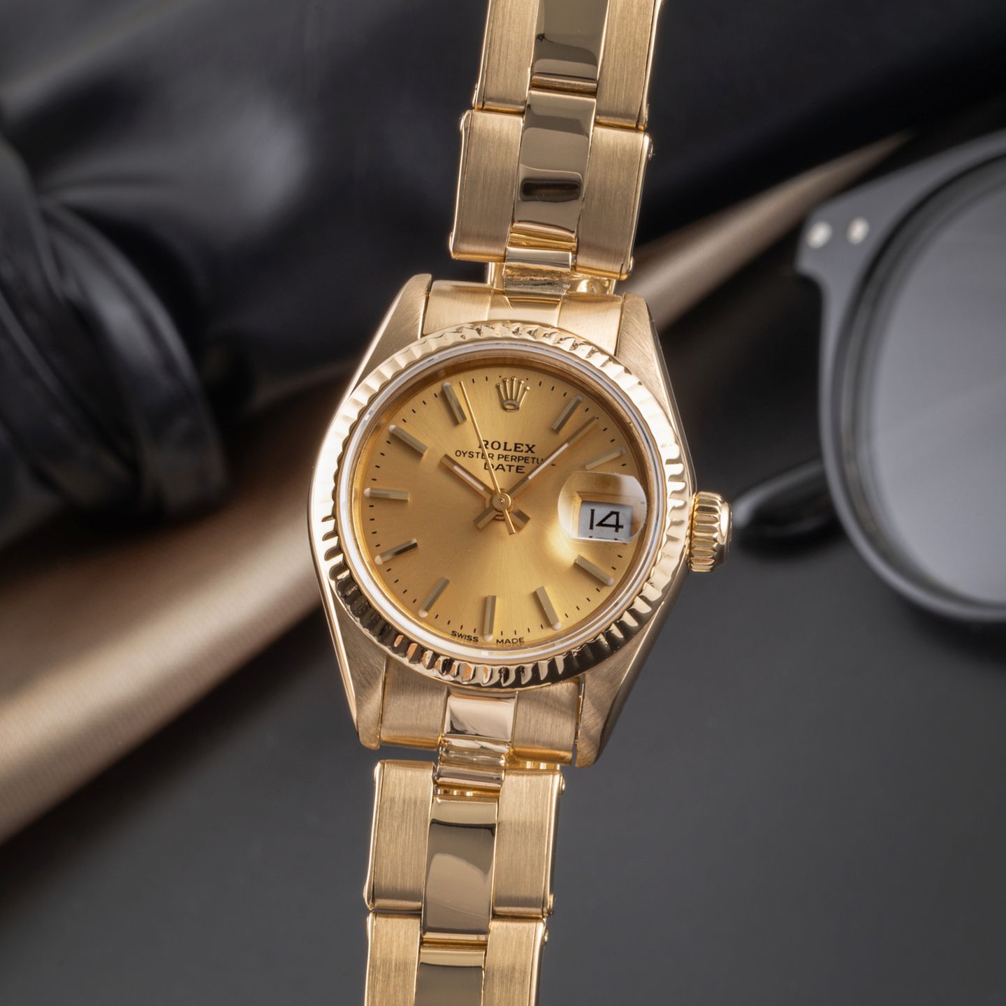 Rolex Lady-Datejust 69178 (Unknown (random serial)) - 26 mm Yellow Gold case (3/8)